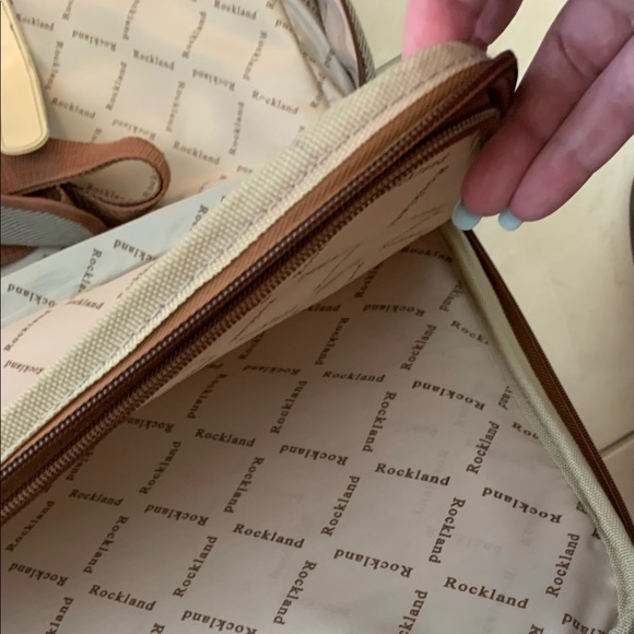 Luggage upright wheels by Rockland Soft sided Rolling Computer Case &overnighter - Picture 14 of 16